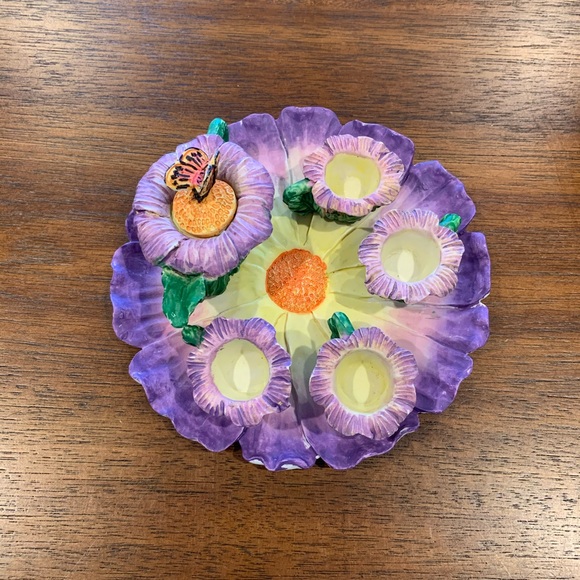 Miniature Tea Set — Floral Theme with Butterfly - Picture 1 of 8